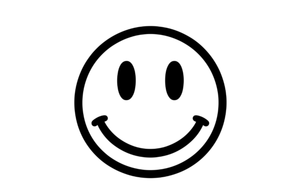 Happy Face SVG Design, Smiling Emoticon Gráfico Ilustraciones Imprimibles Por Artful Assetsy