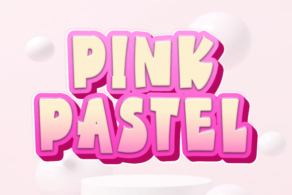 Pink Pastel Display Font By Black line