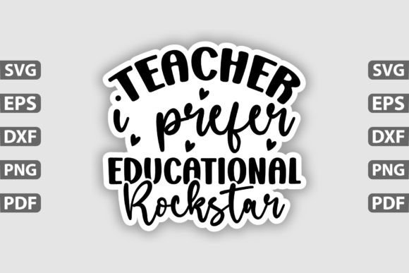 Teacher I Prefer Educatio Sticker Design Graphic Graphic Templates By Tshirt_Bundle