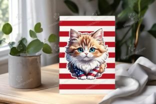 4th July Patriotic Cat, PNG Sublimation Graphic Illustrations By Kireidesign 2