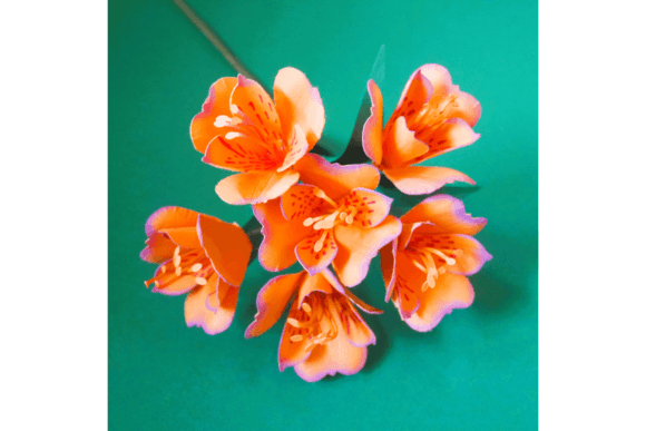 Alstroemeria Paper flowers 3D SVG Craft By 3D SVG Crafts