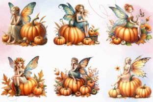 Autumn Fairy Girl Watercolor Clipart Afbeelding Afdrukbare Illustraties Door RevolutionCraft 4