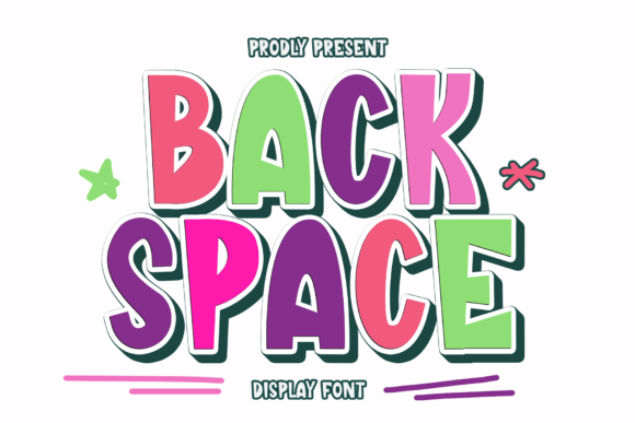 Back Space Display-Schriftarten Schriftart Von Creatype Designer