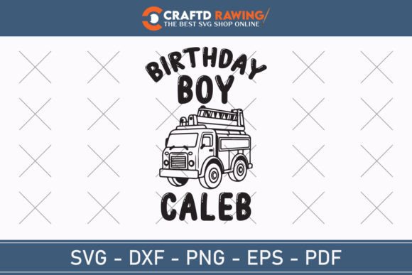 Birthday Boy Caleb Svg Png Illustration Designs de T-shirts Par Craftdrawing