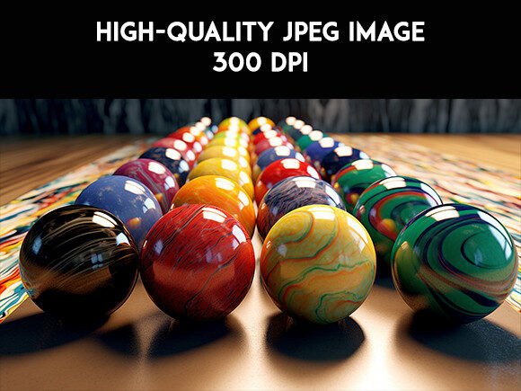 Glass Spheres Row Balls Scattered Image Graphic AI Graphics By Prosanjit