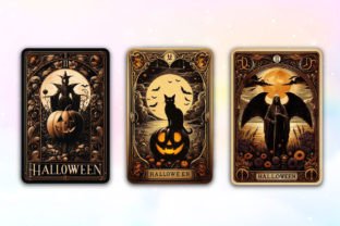 Halloween Tarot Card Sublimation Clipart Graphic Illustrations By LiustoreCraft 2
