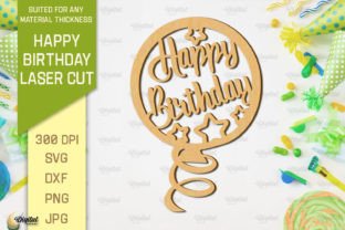 Happy Birthday Decor Laser Cut Bundle Graphic 3D SVG By Digital Idea 3