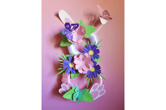 Happy Easter Wreath Easter 3D SVG Craft By 3D SVG Crafts