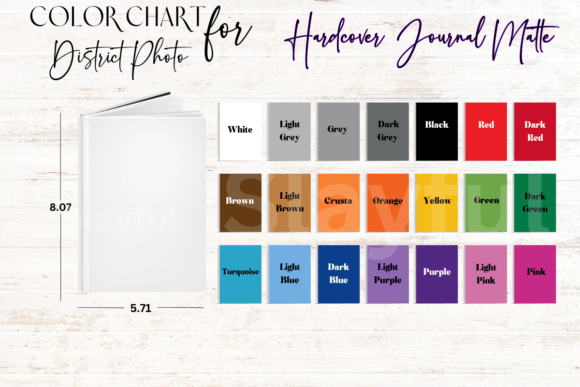 Journal Mockup Hardcover Color Chart Graphic Print Templates By Slayful Co.
