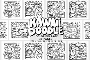 KAWAII DOODLE ART COLORING PAGE Graphic Coloring Pages & Books By Randoezim 1