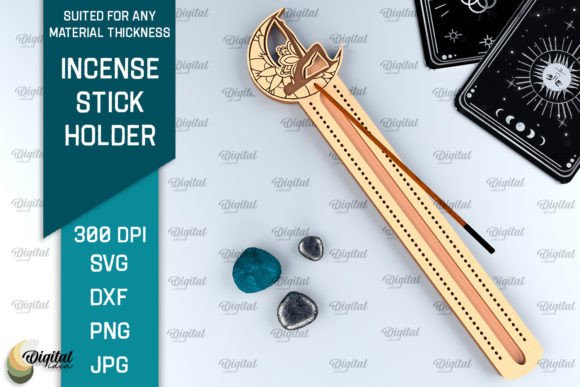 Mystical Incense Stick Holder Laser Cut Graphic 3D SVG By Digital Idea