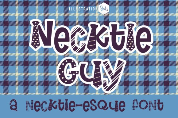 Necktie Guy Decorative Font By Illustration Ink