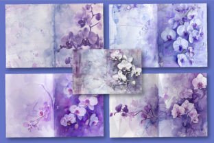 Orchid Oasis Junk Journal Pages Graphic Backgrounds By mirazooze 3