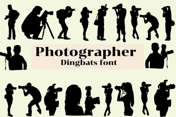 Photographer Dingbats-Schriftarten Schriftart Von Nongyao