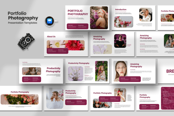 Portfolio Photography - Keynote Template Graphic Presentation Templates By qrdesignstd