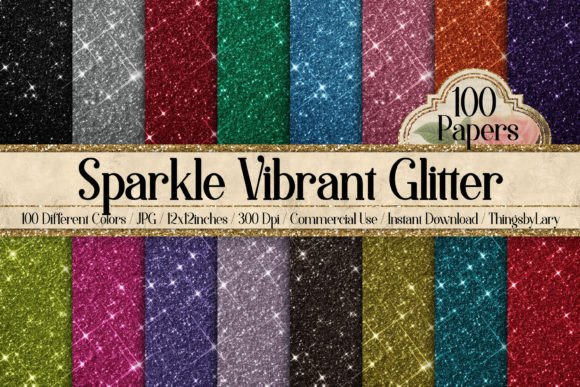 Sparkle Vibrant Glitter Papers Graphic Textures By ThingsbyLary