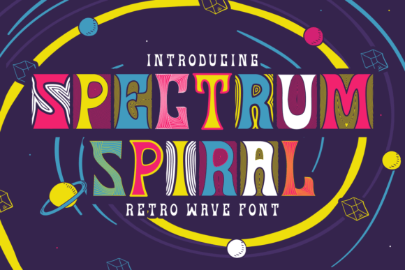Spectrum Spiral Display Font By putracetol