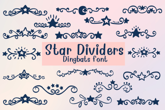 Star Dividers Dingbats-Schriftarten Schriftart Von Nongyao