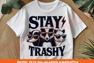 Stay Trashy Png, Funny Stay Trashy Racco Graphic T-shirt Designs By DeeNaenon 2