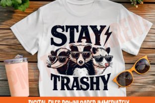 Stay Trashy Png, Funny Stay Trashy Racco Graphic T-shirt Designs By DeeNaenon 3