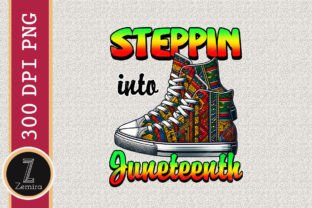 Steppin into Juneteenth Graphic Print Templates By Zemira 1