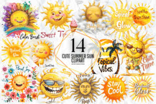 Summer Sun Sublimation Png Grafika Ilustracje do Druku Przez Markicha Art 1