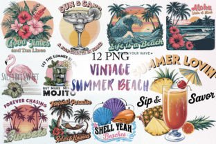 Vintage Summer Beach Sublimation Bundle Graphic Illustrations By DS.Art 5