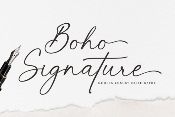 Boho Signature Fontes Script Fonte Por studiorhd1