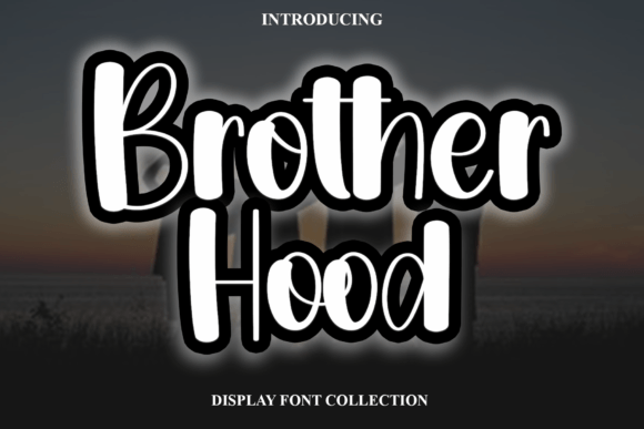 Brother Hood Font Corsivi Font Di Black line