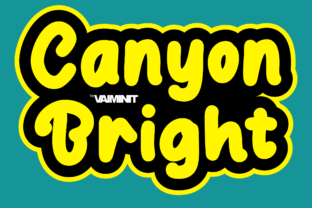 Canyon Bright Czcionki Skryptowe Czcionka Przez VAIMINIT 1
