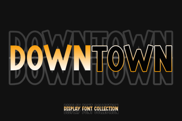 Downtown Display Font By Black line