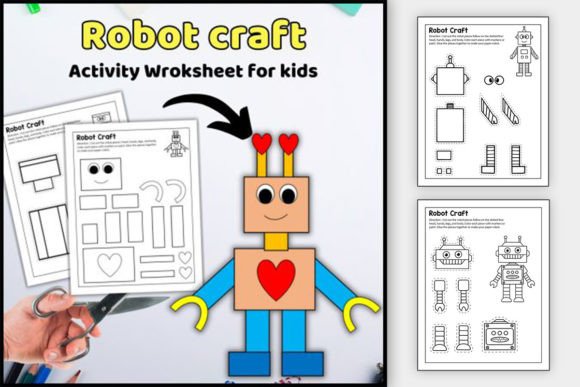 Fun Robot Crafts & Coloring Printables Graphic Teaching Materials By Unique Source