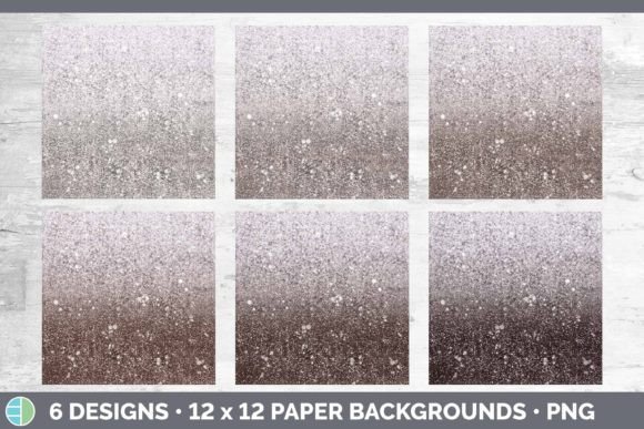 Glitter Ombre Brown Paper Backgrounds | Gráfico Ilustrações em IA Por Enliven Designs