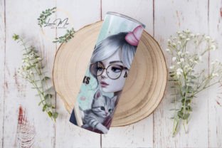 Life is Better with Coffee Cats and Book Illustration Tumbler Wraps Par lauriemar67cx 6