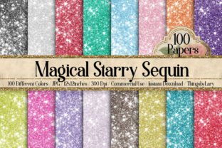 Magical Starry Sequin Digital Papers Graphic Textures By ThingsbyLary 1