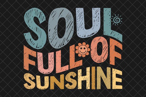 Soul Full of Sunshine PNG, Retro Summer Grafik T-shirt Designs Von createaip