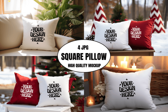 Square Pillow Mockup Graphic Product Mockups By Mockup Infinity