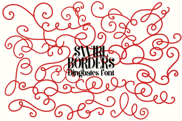 Swirl Borders Dingbats-Schriftarten Schriftart Von Chonada