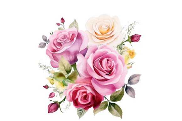 Spiring Floral Rose Art Clipart Graphic AI Transparent PNGs By Nayem Khan
