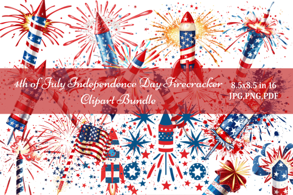 4th of July Independence Day Firecracker Graphic Illustrations By tshirtado