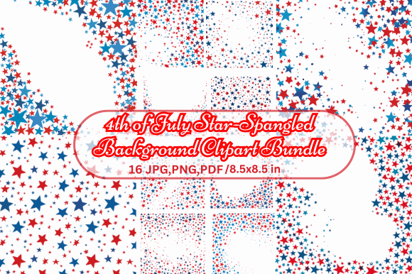 4th of July Star-Spangled Background Cli Afbeelding Afdrukbare Illustraties Door tshirtado