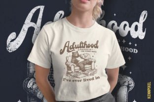 Adulthood is the Worst Hood Bear Shirt 2 Graphic T-shirt Designs By kennpixel 8