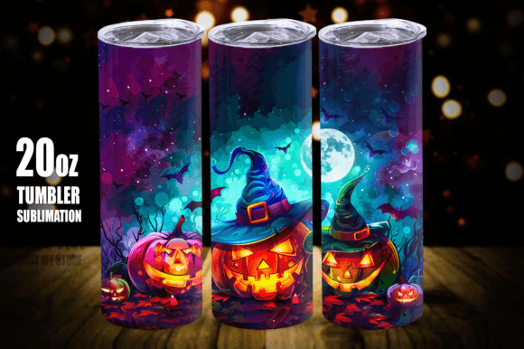 Boo Gnomes Halloween Tumbler PNG 20oz Graphic Print Templates By bilashdeb3d