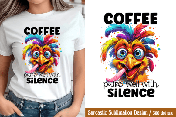 Coffee Pairs Well with Silence Graphic Crafts By CraftArt