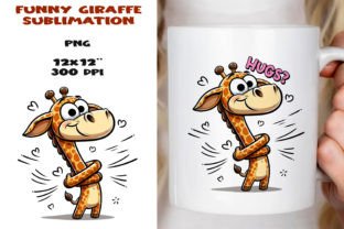 Funny Giraffe Sublimation PNG, 20 Oz. Gráfico Ilustraciones IA Por NadineStore
