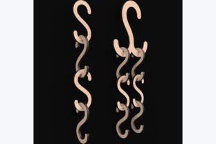 Laser Cut S Hanging Hooks Svg Files Graphic 3D SVG By ThemeXDigital 6