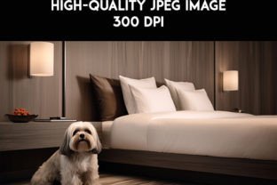 Lhasa Apso Dog Resting Lying Bed Picture Graphic AI Graphics By Prosanjit 6