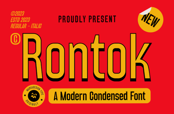 Rontok Sans Serif Font By Marvadesign