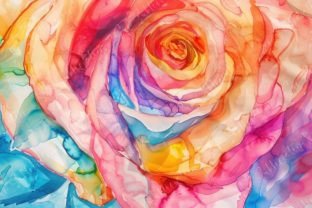 Vibrant Watercolor Rose Graphic Patterns By Sun Sublimation