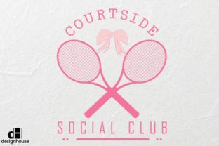 Vintage Tennis Courtside Sport Coquette Grafik T-shirt Designs Von designhouse 1